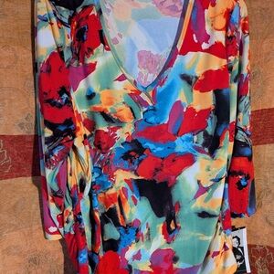 Peter Nygard Colorful Abstract Blouse